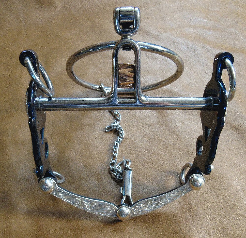 E Garcia Silver Ring Bit Blue Finish