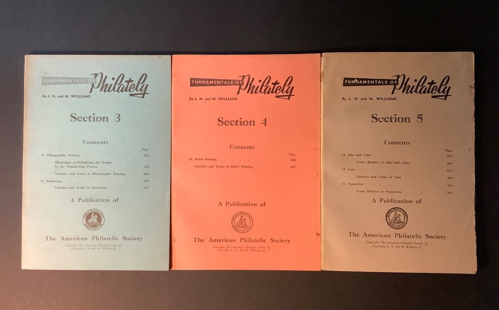 FUNDAMENTALS OF PHILATELY Vols 3-5 1964-68 APS Generously Illustrated Softcover