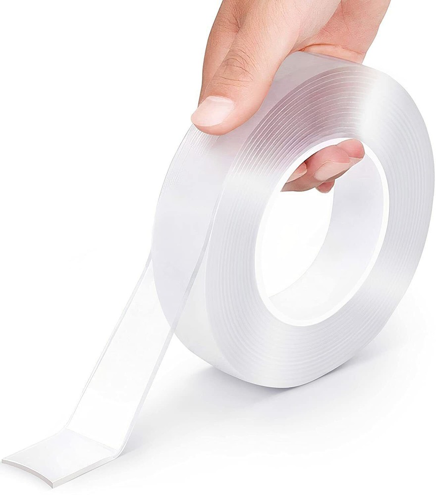 2 Rolls Multipurpose Removable Double-Sided Clear Mounting Tapes Heavy Duty