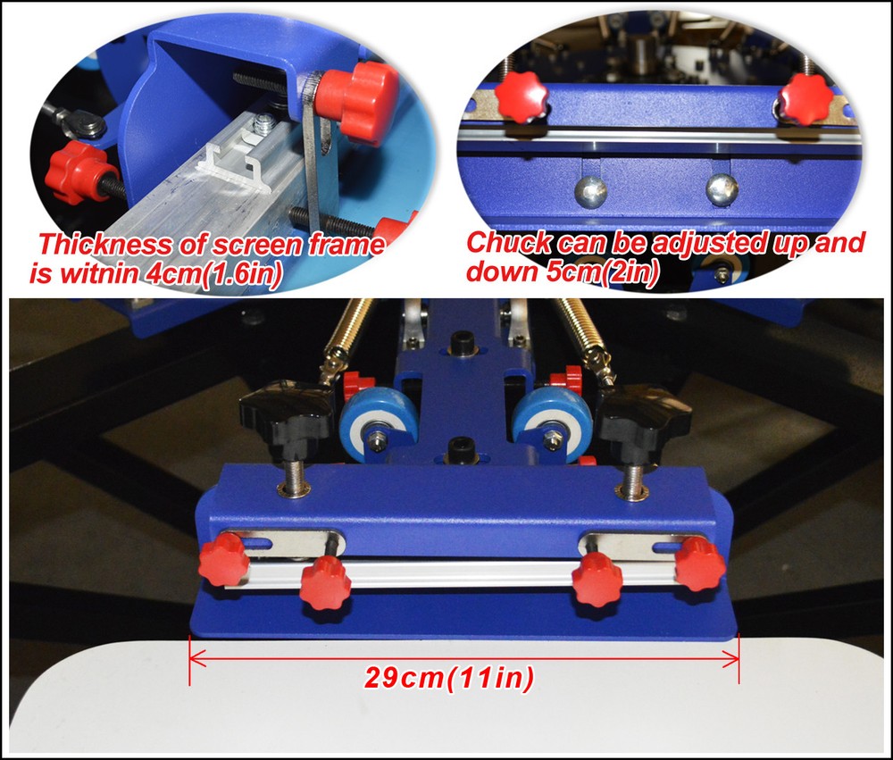 4-4 Screen Printing Machine & Flash Dryer Screen Frame Squeegee Start Package