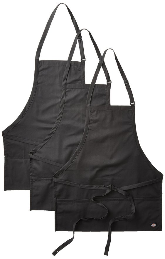 3PACK Dickies Chef Three Pocket Adjustable Bib Apron DC512