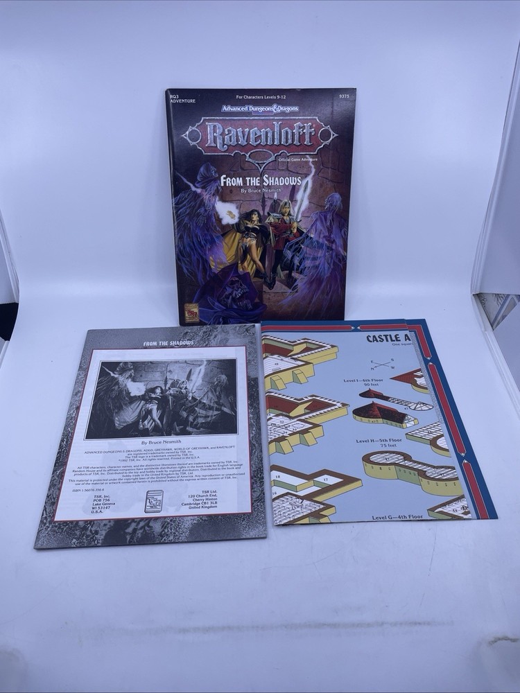 Ravenloft From the Shadows 9375 w/Map Adventure Module Dungeons & Dragons DnD
