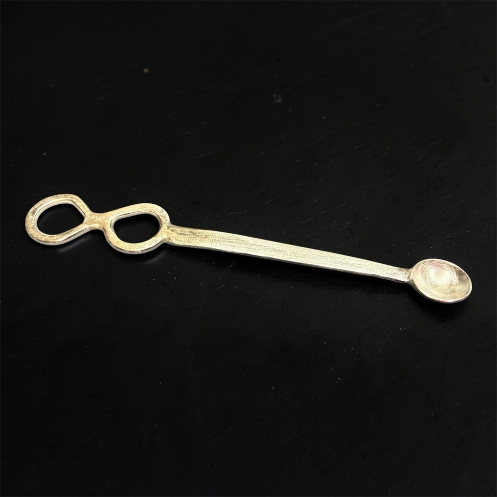 Tiny Mini Infinity Symbol Spoon 925 Sterling Silver Handmade