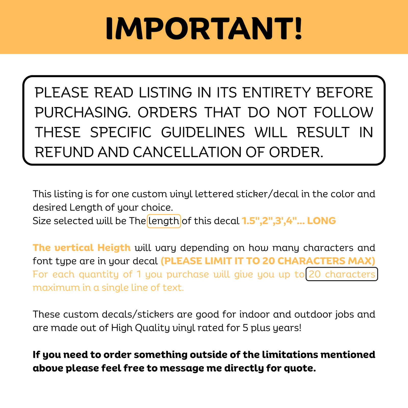 Custom Text Vinyl Lettering Sticker Decal Personalized Any Text - Any Name - [xx