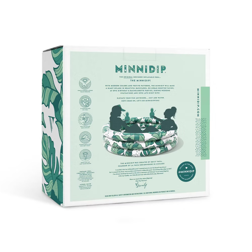 MINNIDIP Bundle Pool Beach Ball Ring Float 125 gal Round Kiddie Pool