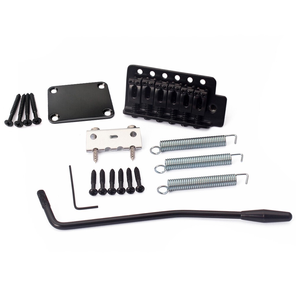 Black Tremolo Bridge 6 String Single Locking System for Squier Stratocaster ST