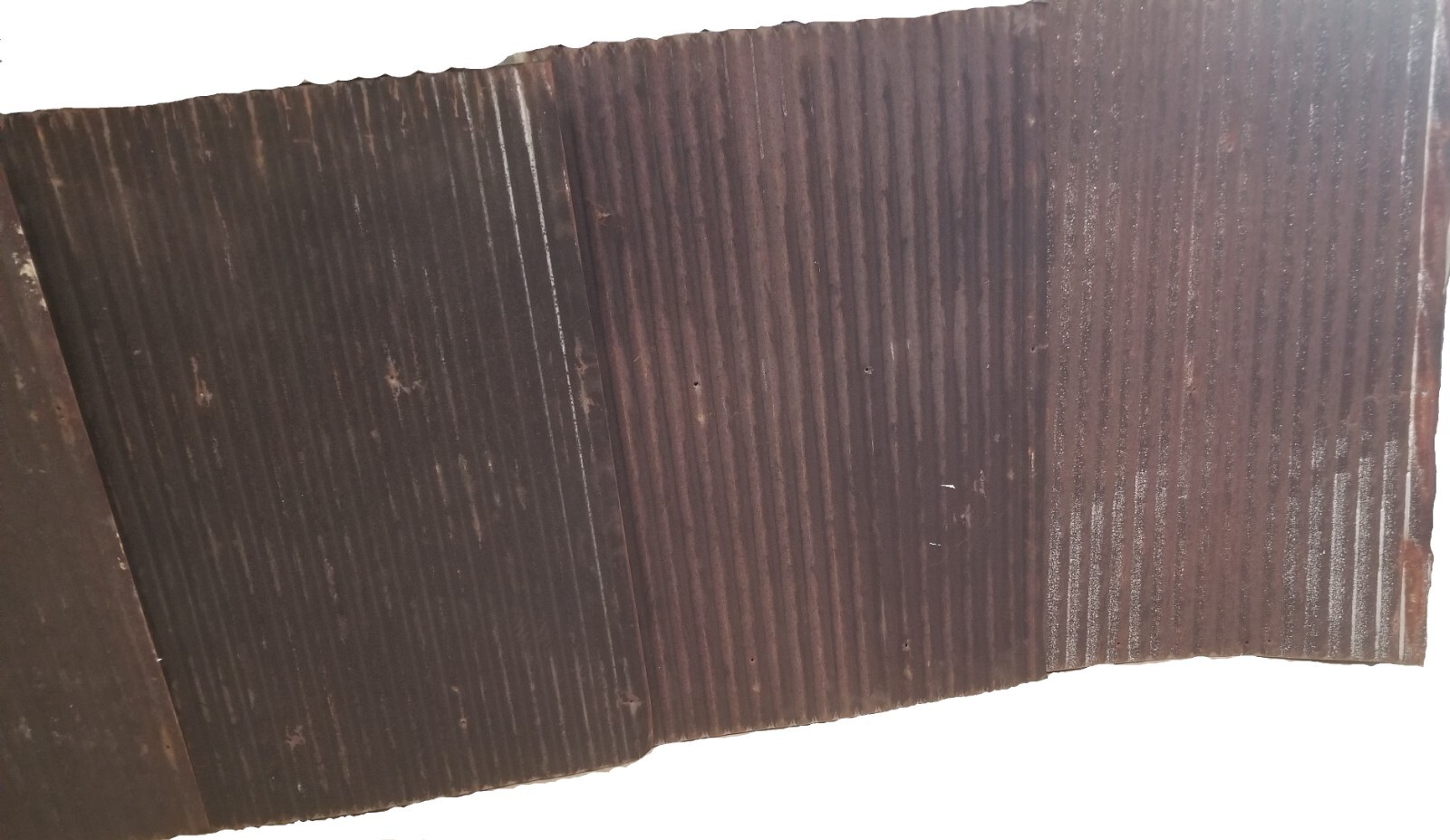 (30 sq.ft.) 5 pcs 3' x 2' RUSTY RECLAIMED CORRUGATED METAL BARN ROOFING TIN