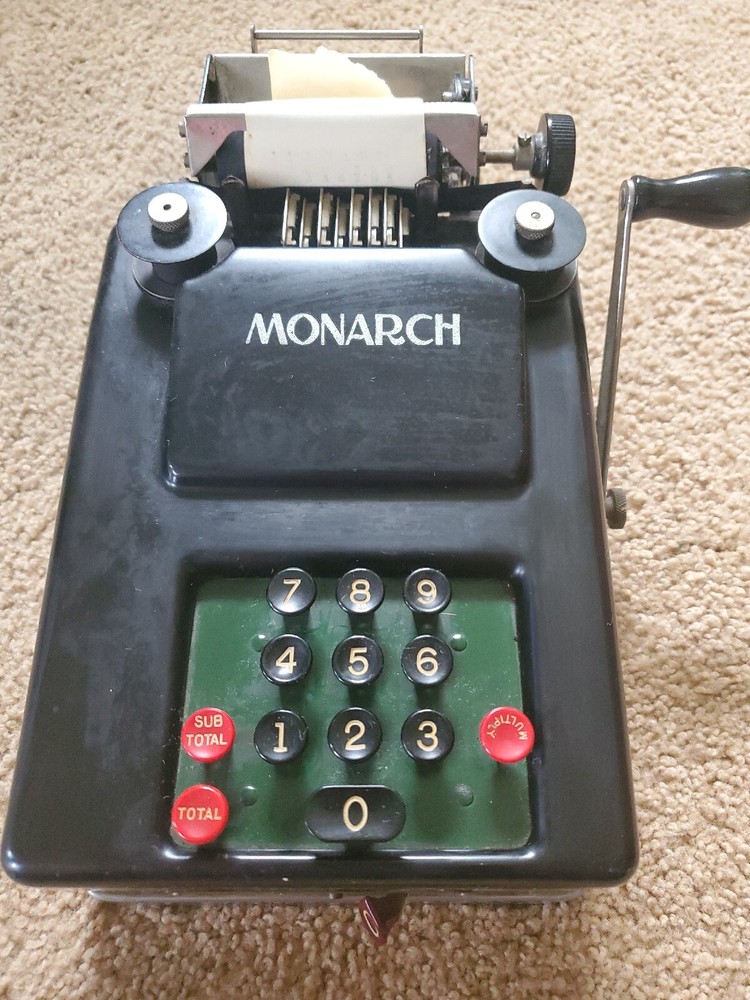 VINTAGE MONARCH LISTING ADDING MACHINE