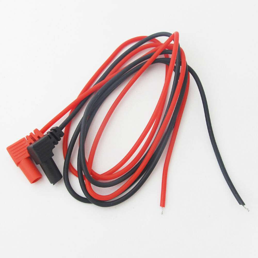 1set Injection Insulation 90°Banana Plug Silicone Test Cable for Multimeter
