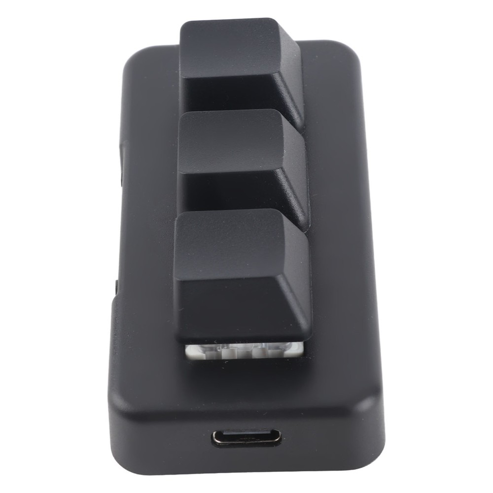 Black 3 Key Keypad RGB Backlit 3 Keys USB Interface Mini Mechanical Program