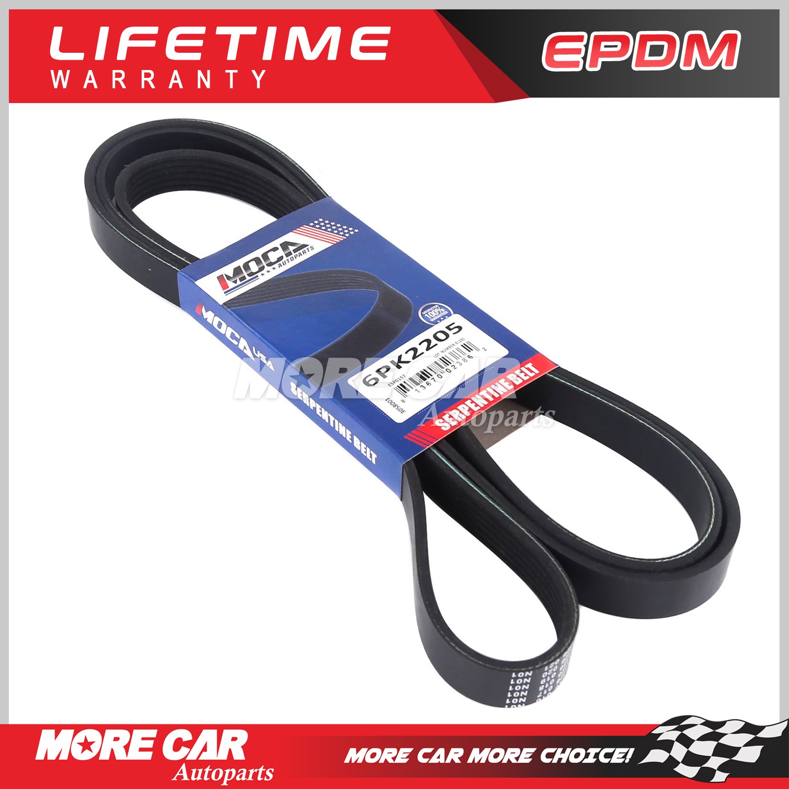 Serpentine Belt for 96-13 Ford Ranger Chevrolet Jeep Dodge GMC 2.5L 4.7L 6PK2205