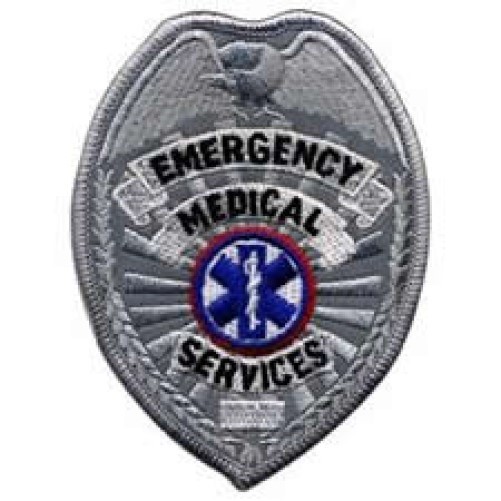 Emergency Medical Services Breast Patch Badge shaped