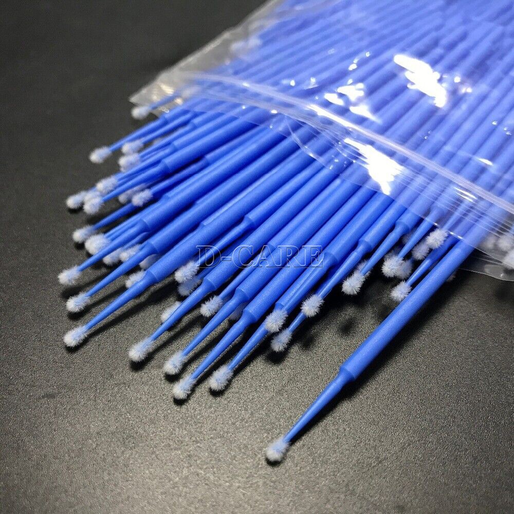 100×Dental Microbrush Disposable Bendable Applicators Tips Micro Brush Cleaning