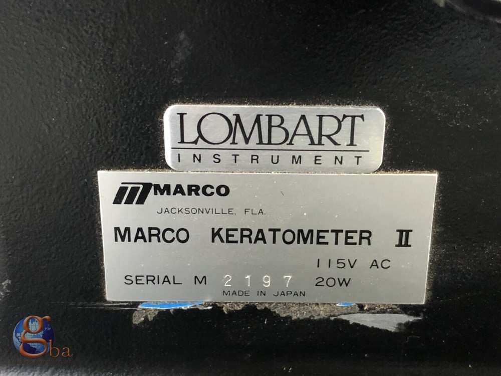 Marco Tabletop Keratometer II 2 Ophthalmometer