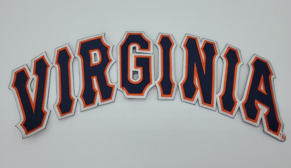 Virginia Cavaliers Embroidered Iron On Split Patch Button Up 13" x 4” Baseball