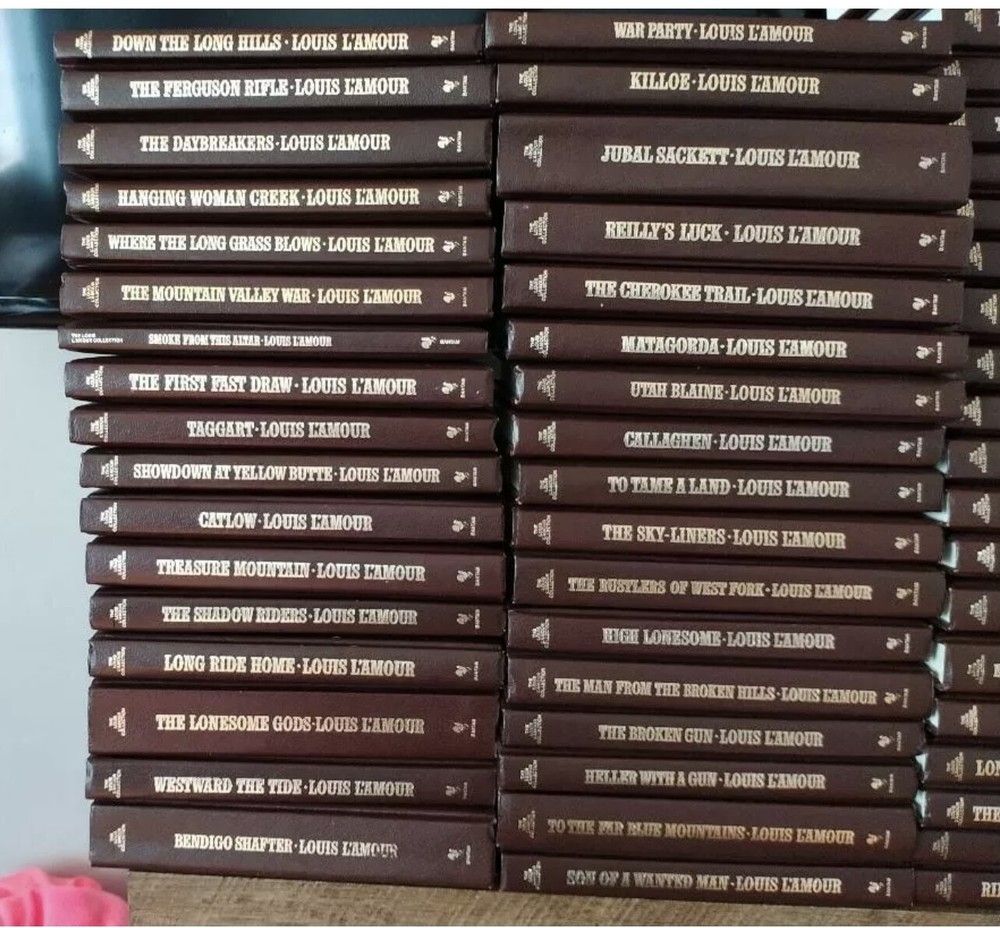 LOUIS L'AMOUR LEATHERETTE BOOKS - YOU PICK YOUR TITLES - DROP DOWN MENU -