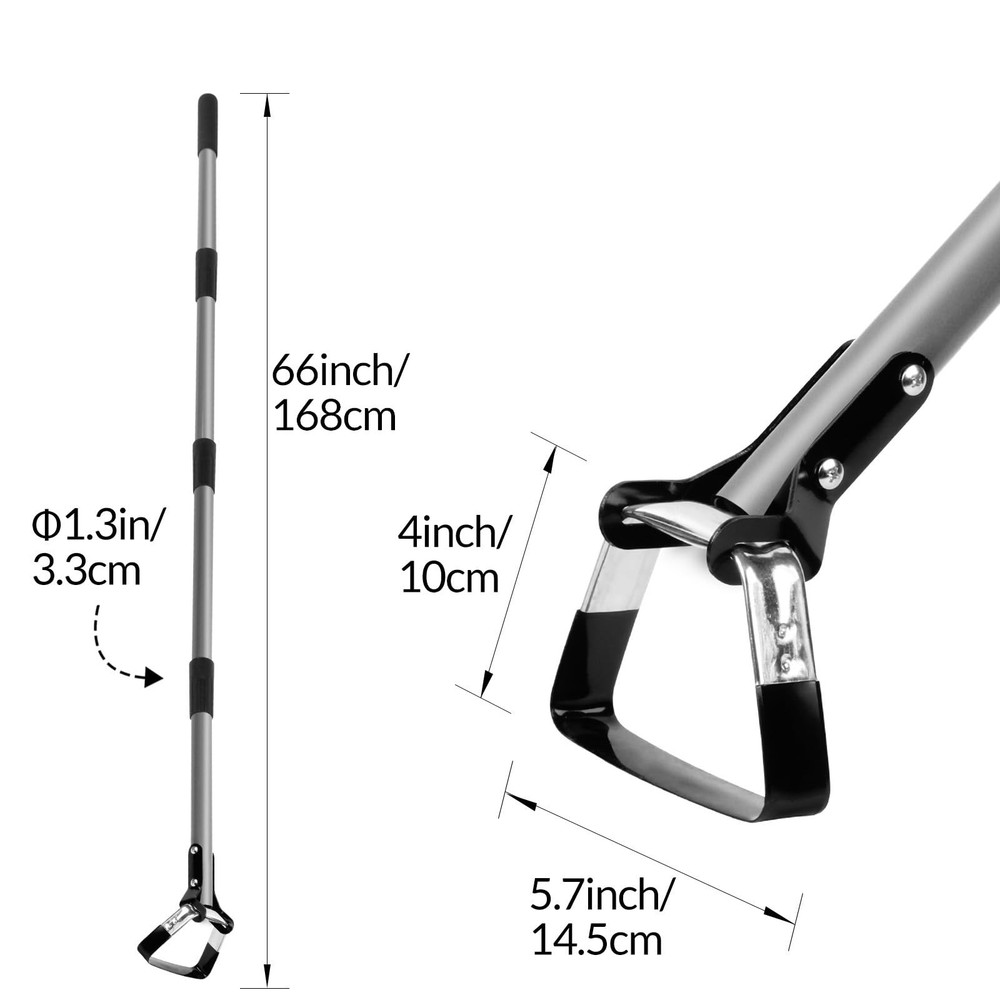 Walensee Action Hoe for Weeding Stirrup Tools Garden 66 inch, silver