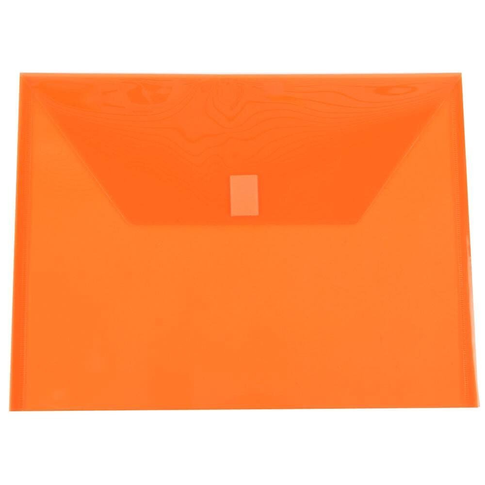 Assorted Colors Plastic Envelopes with Hook & Loop Closure 6-Pack
