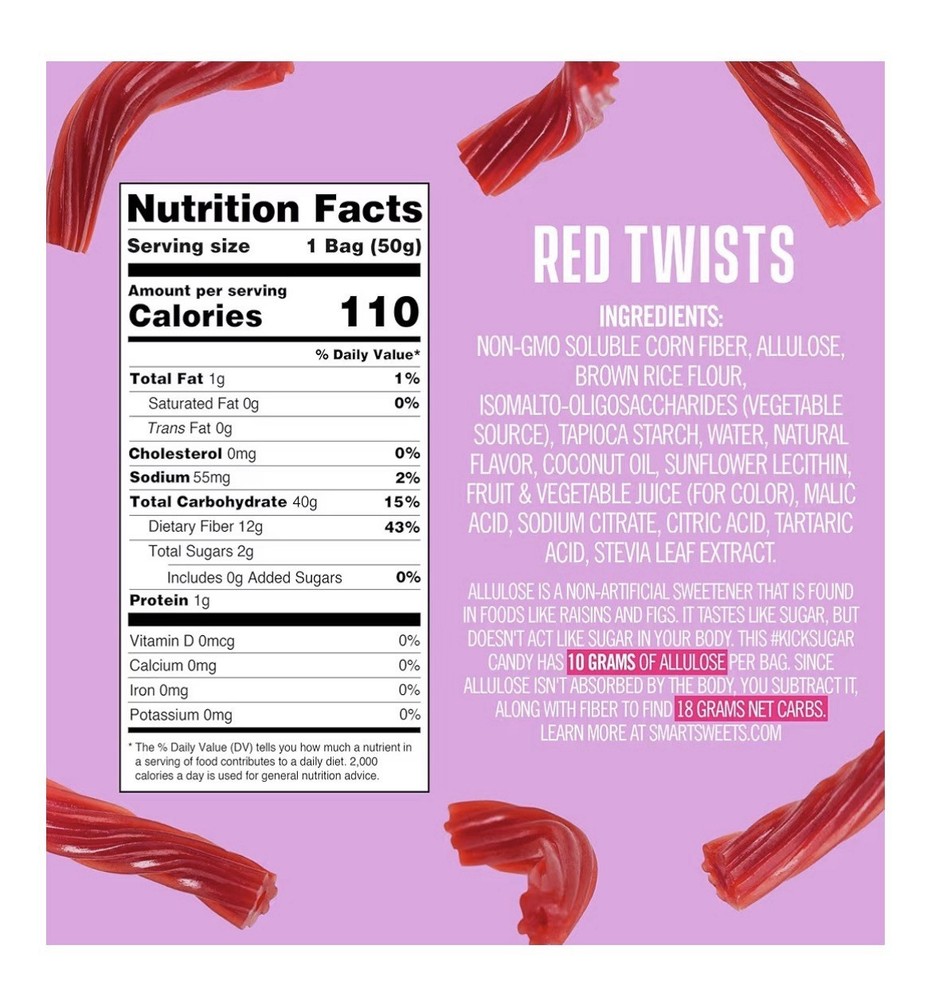 Smart Sweets Red Twists 4 Pack