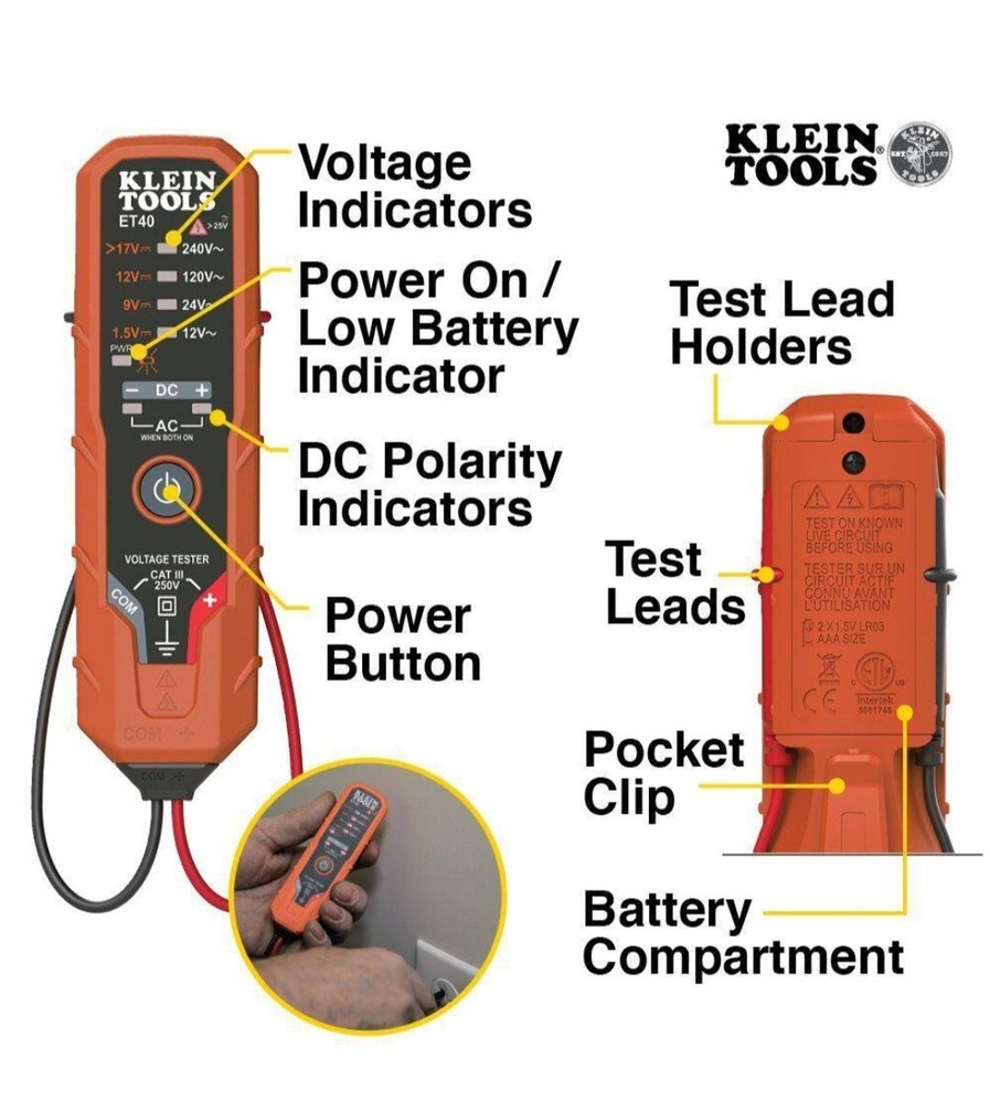 Klein ToolsDigital AC/DC Voltage and GFCI Receptacle Test Set