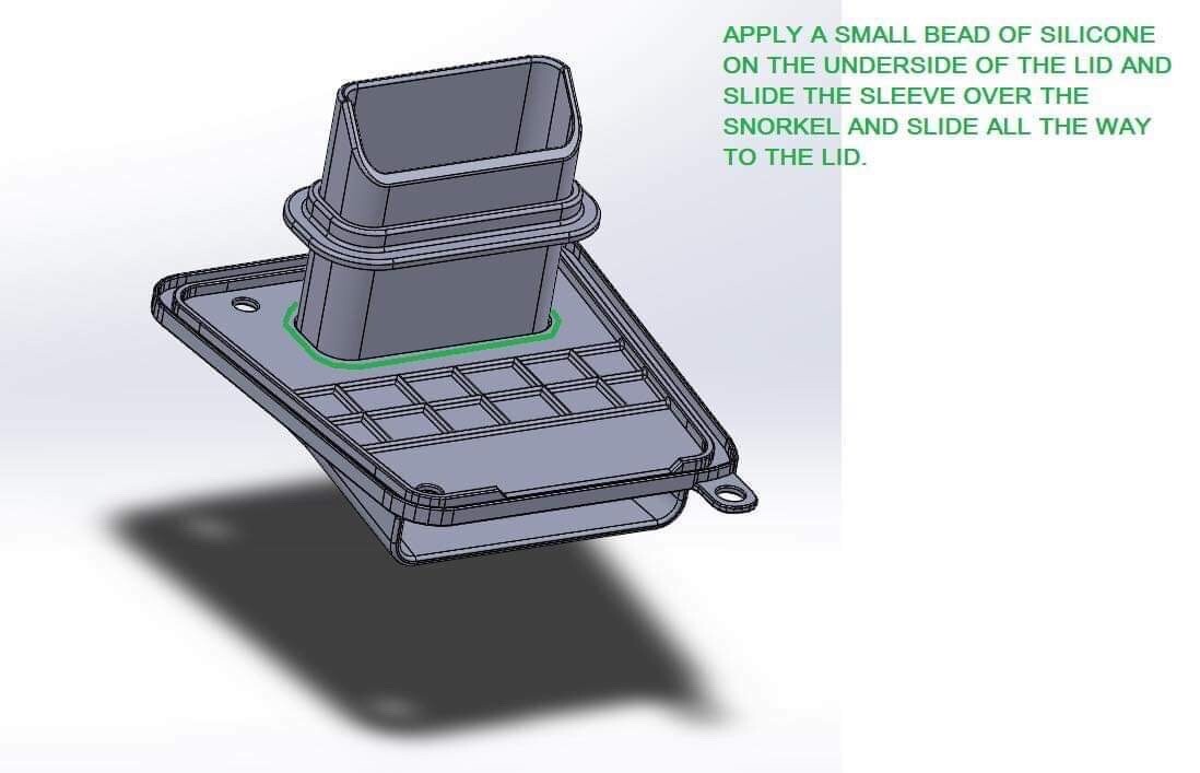 ORIGINAL USA MADE! KLX 250, 300/ KDX 200 SNORKEL DUCT AND LID KIT