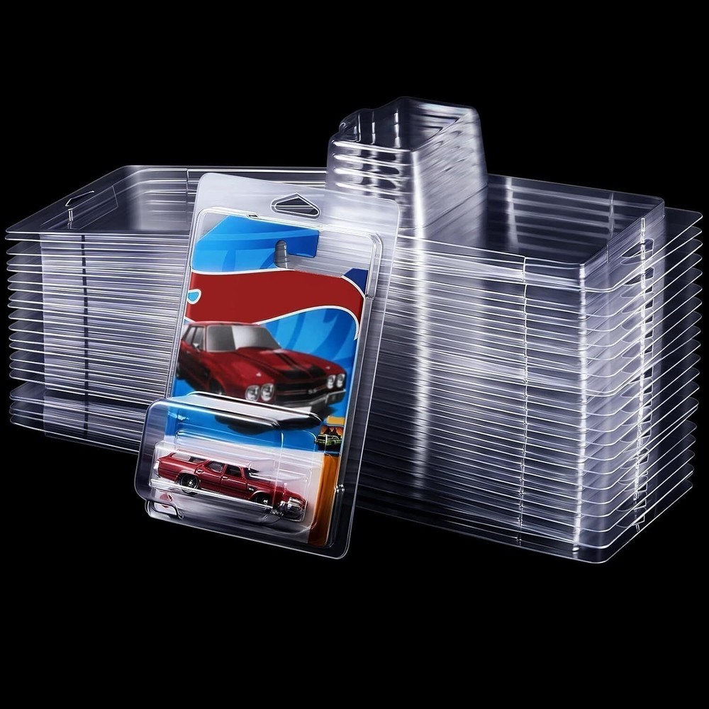24PCS Clear Protector Case Plastic Display For Hot Wheels & Matchbox Basic Cars