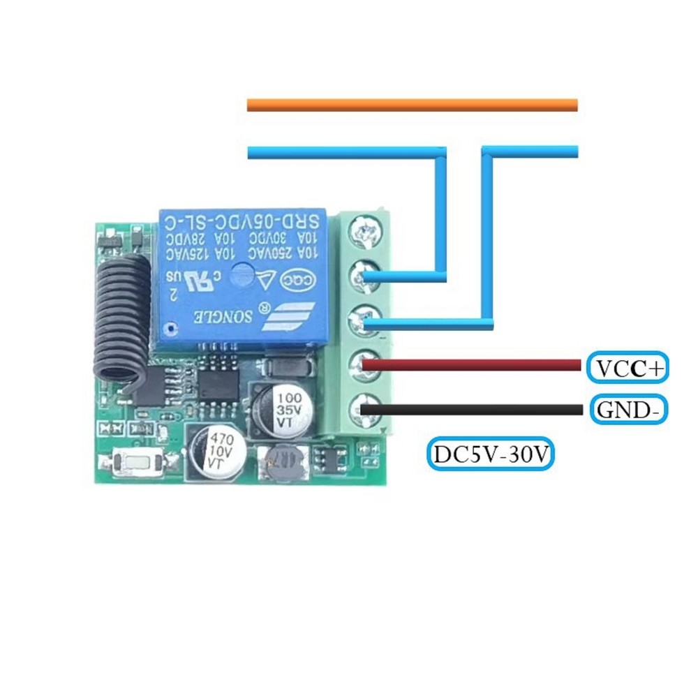 433Mhz DC5-30V 1CH Universal Wireless Remote Control Switch Relay Receiver Kit B