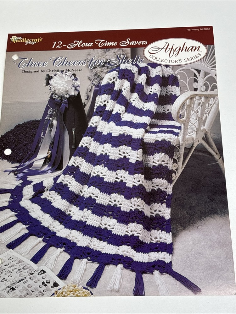 Three Cheers For Shells 12 Hour Time Savers Crochet Pattern Card Needlecraft