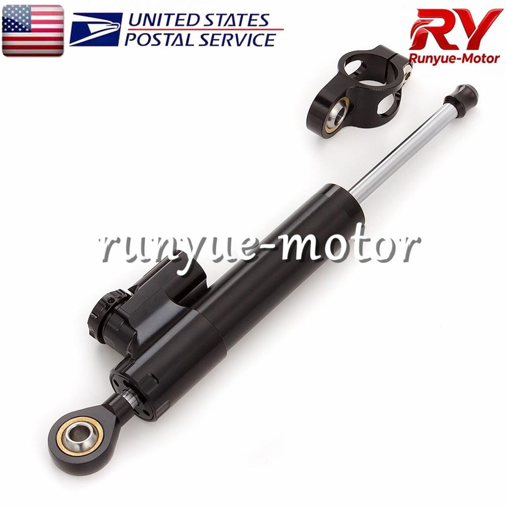 255mm Adjustable Motorcycle Steering Damper Stabilizer Linear Control Universal