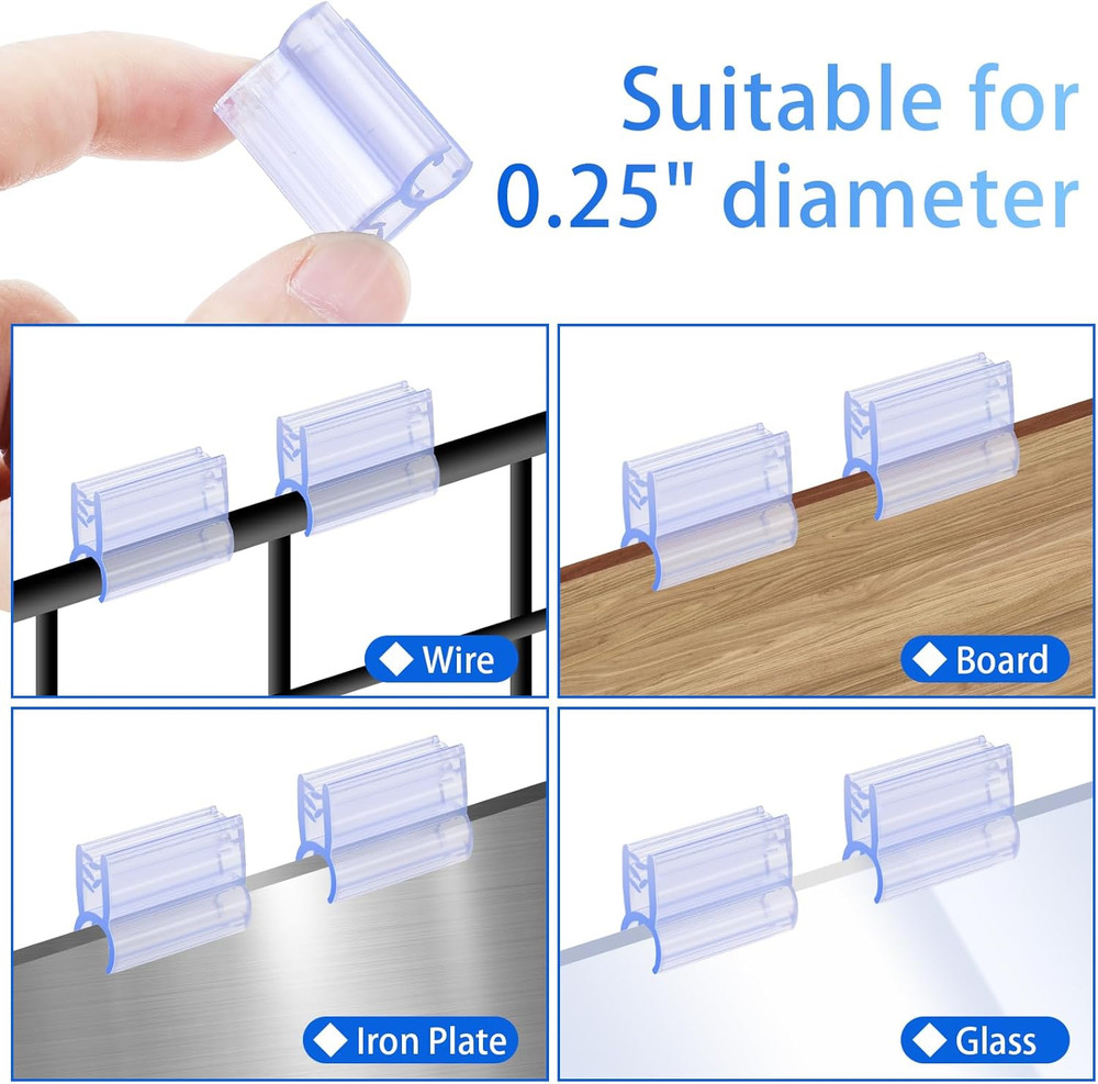 36 Pack Reusable Plastic Wire Shelf Label Holders Gridwall Sign Clip Tags