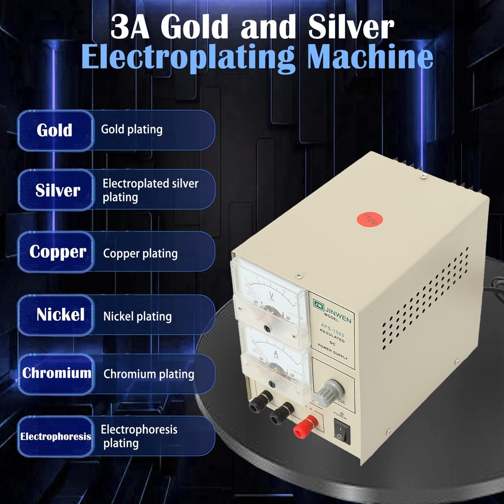 Gold Silver Plating Machine Jewelry Plater Electroplating Kit Processing Tool