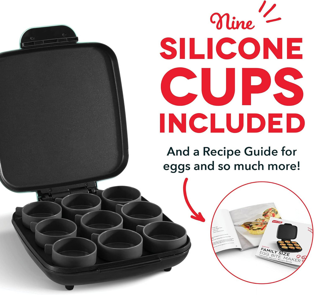Family Size Egg Bite Maker - Electric Egg Bite Maker with Non-Stick Silicone Cup