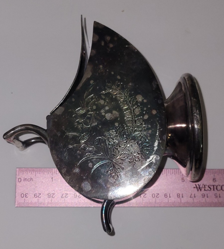 Vintage Tarnished Silver Small Sugar Server