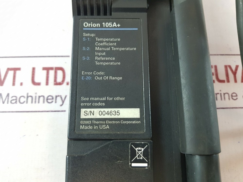 Thermo electron orion 105a+ conductivity meter