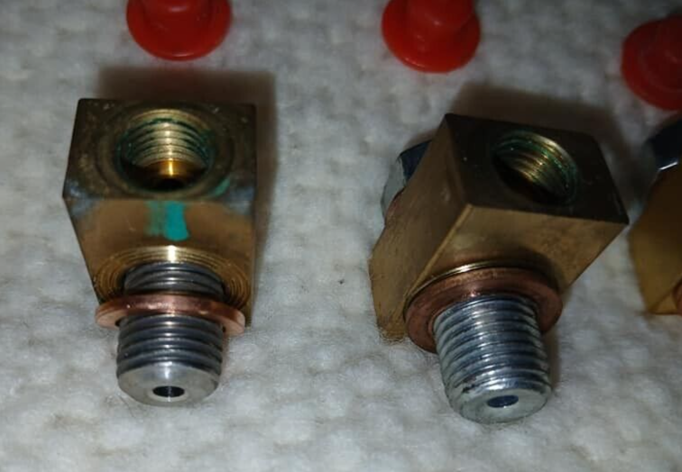 DEXTER / UFP TRAILER BRAKE CALIPER BRASS BANJO FITTING