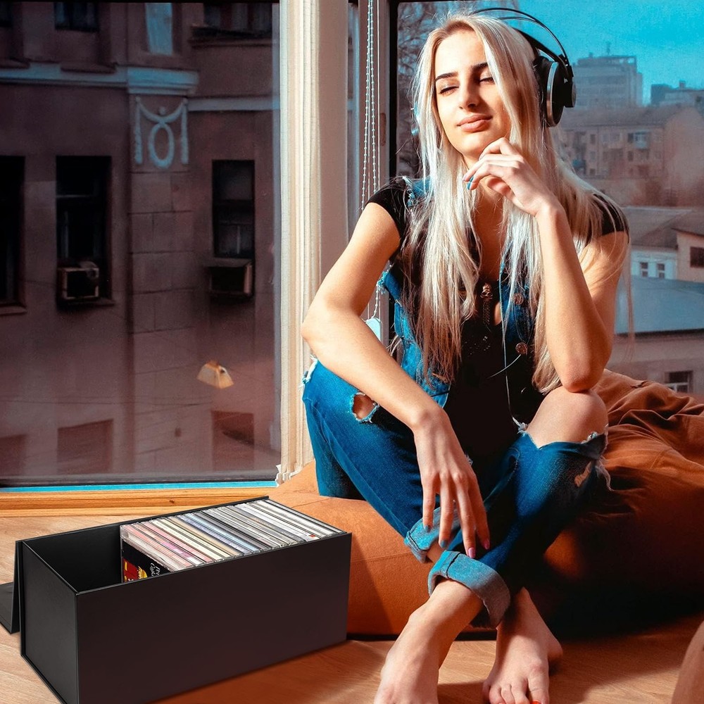 CD Storage Rack Box Holder Disk Case Media Display Space Store Organizer DVD