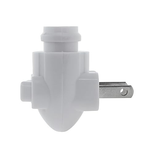 Plug in Night Light Module Includes 4 Watt Bulb, White Plastic, Great for