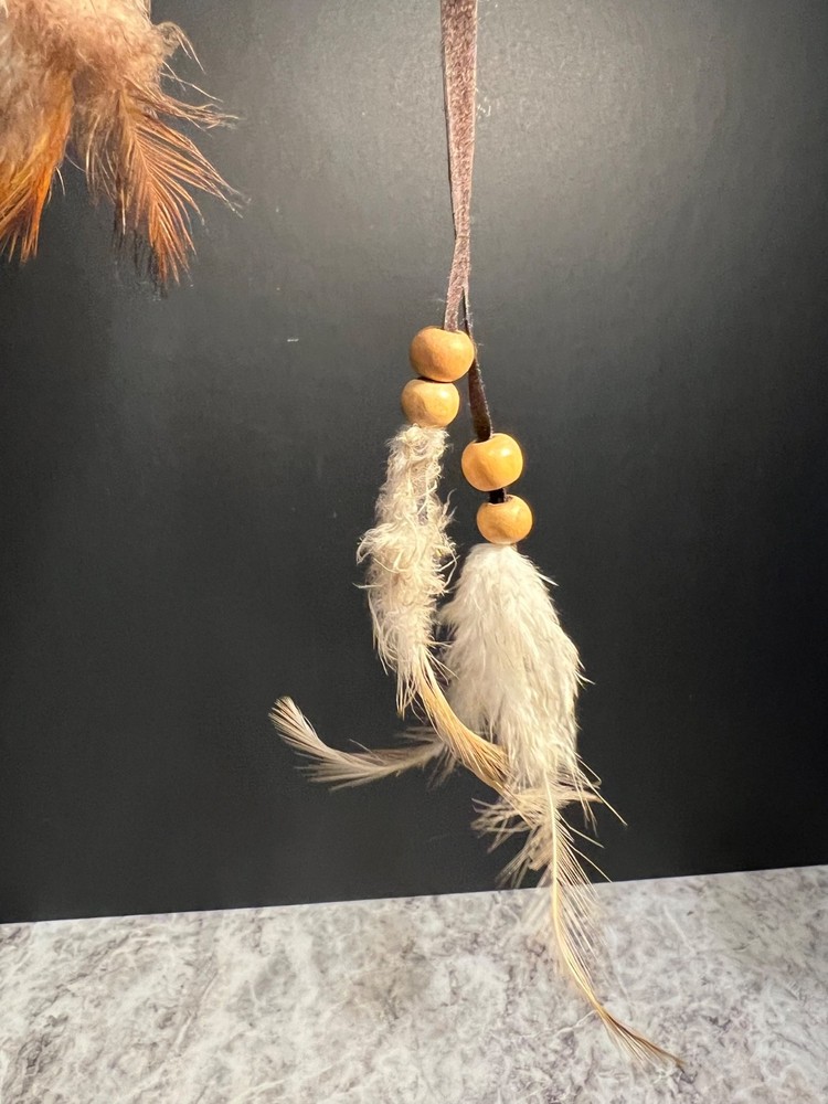 Wolf Theme Webbed Dream Catcher - Small Size - Preowned Native American