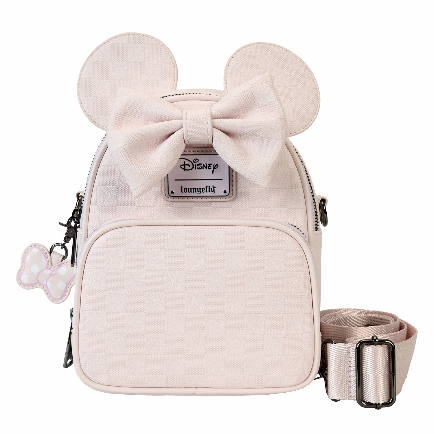 Loungefly Disney Minnie Mouse Checkered Convertible Mini Backpack Crossbody Bag