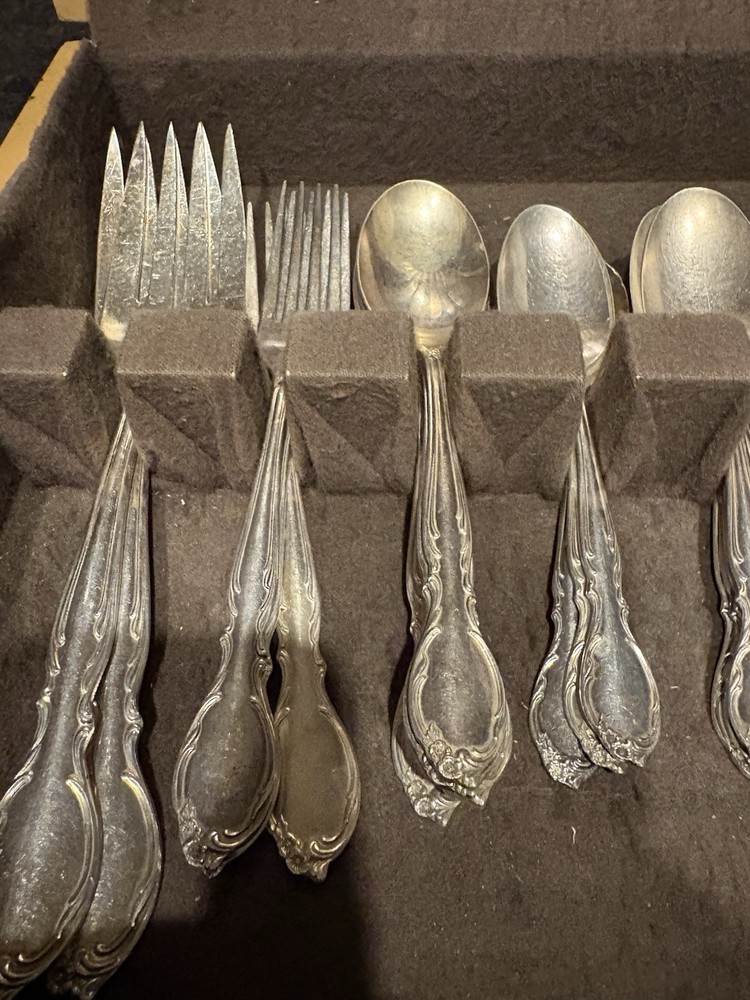 WM. ROGERS IS 1959 'MOONLIGHT' 45 PIECE FLATWARE SET