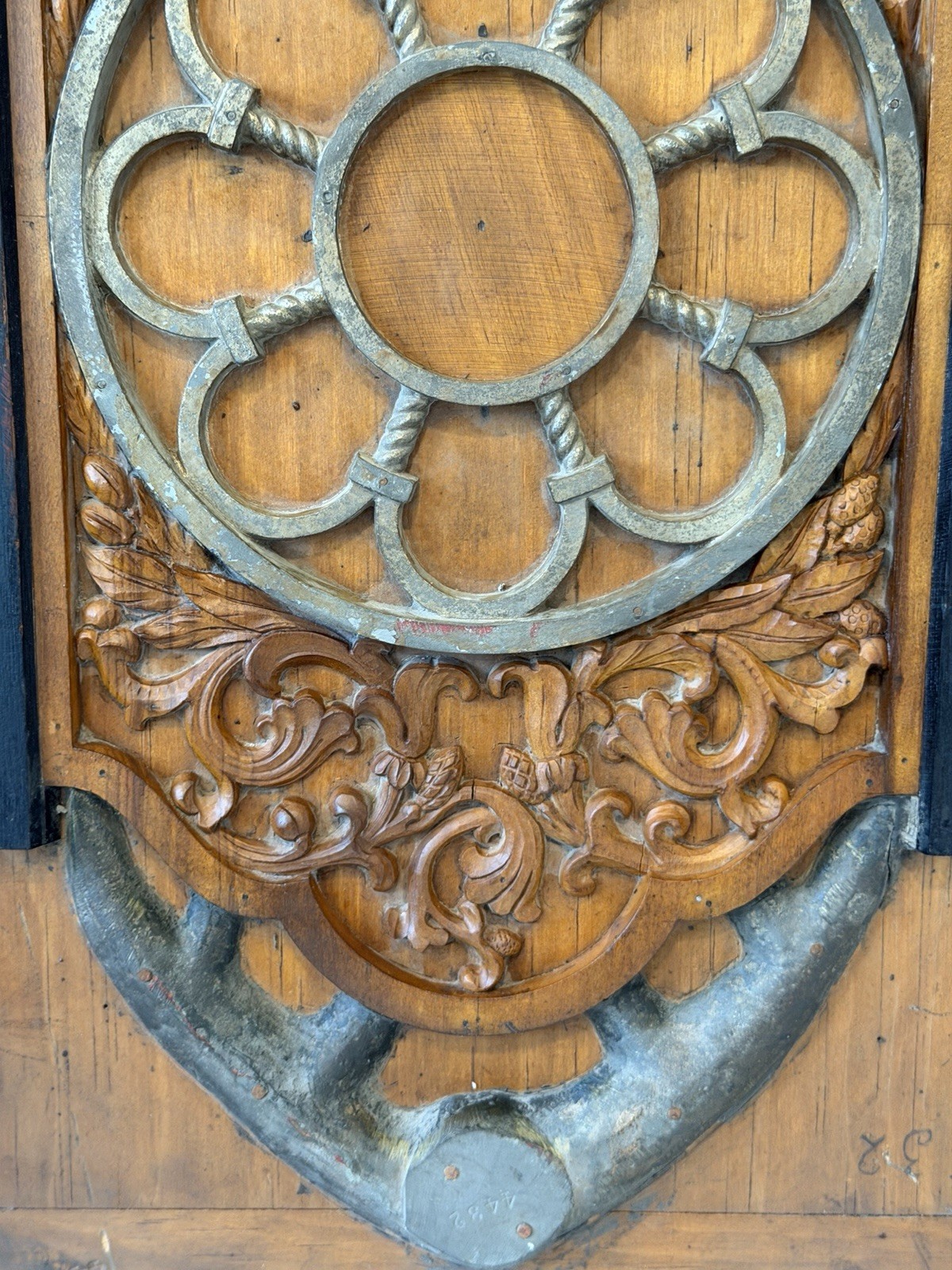 Antique Industrial Wood Foundry Mold Wall Art Architectural Salvage Christian