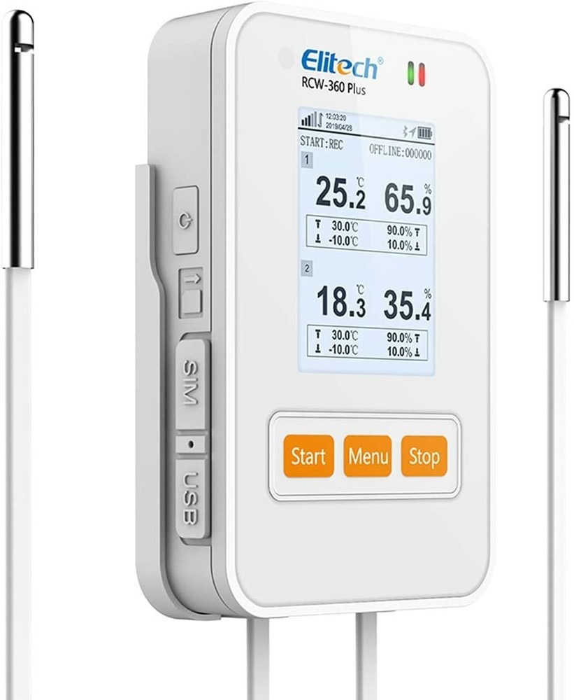 Elitech RCW-360pls 4G Temperature Humidity Data Logger External Sensor USA 🇺🇸