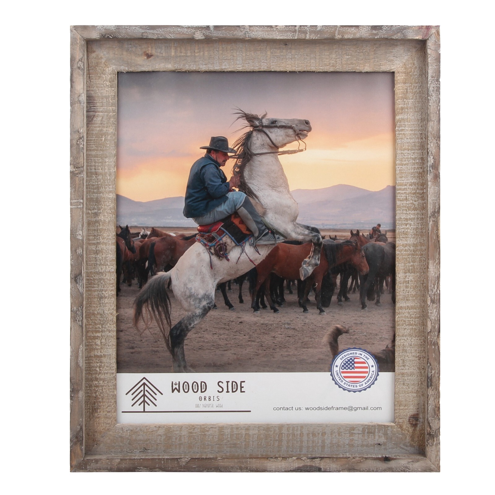 Rustic Barnwood Picture Frames - Natural Reclaimed Wood, 1 3/4" Frame Width