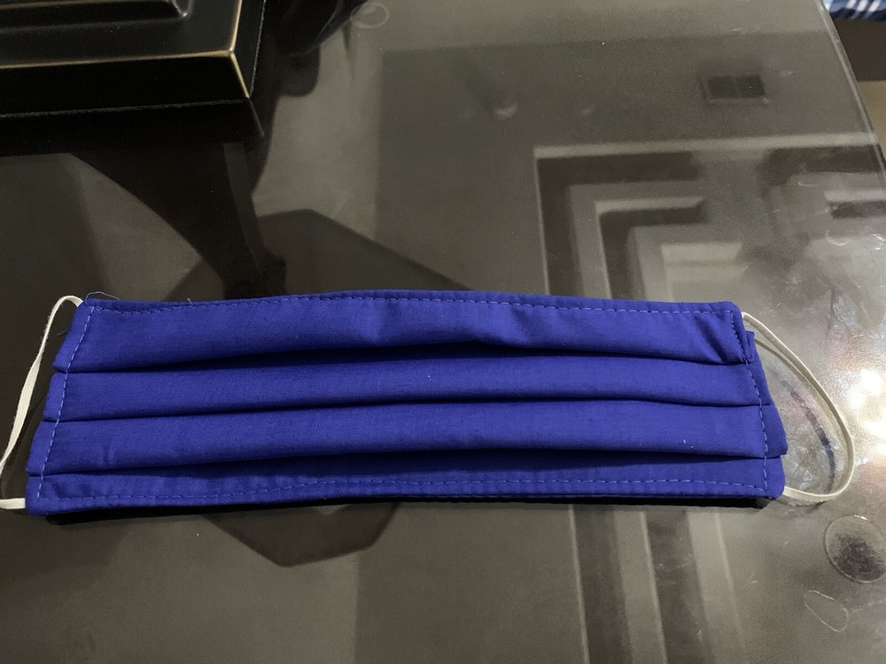 Fabric Reusable Reversible Face MASK Royal Blue