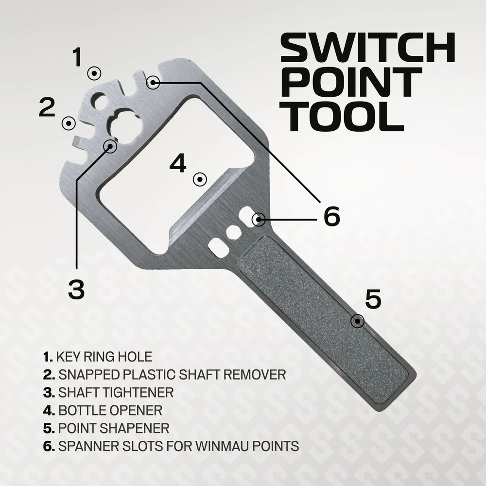 Winmau Switch Steel Tip Points - Grooved Silver 40mm