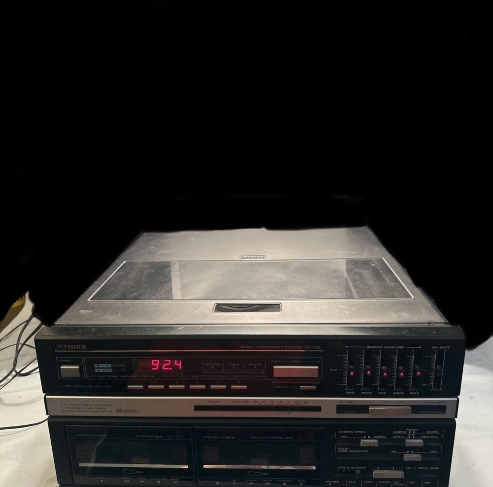 Fisher Audio Component System MC-723 Tested FM Tape Record Player Please Read