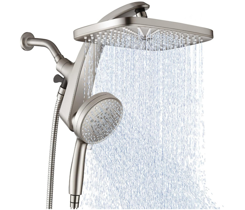 High-Pressure Rain Shower Head – Handheld & Fixed Combo with Magnetic Docking
