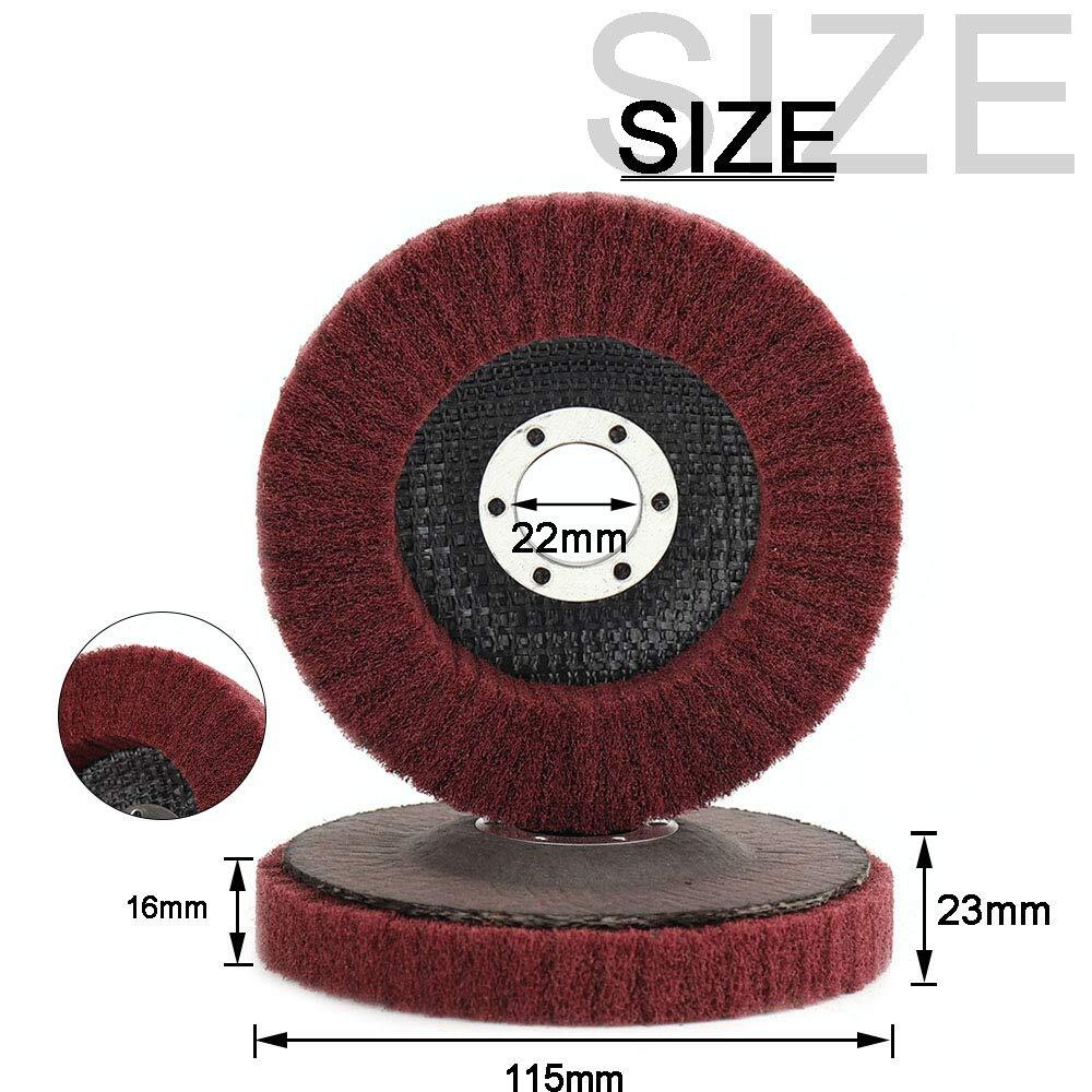 10x 4.5" Nylon Flap Wheels Polishing Buffing Pad Grinding Disc for Angle Grinder
