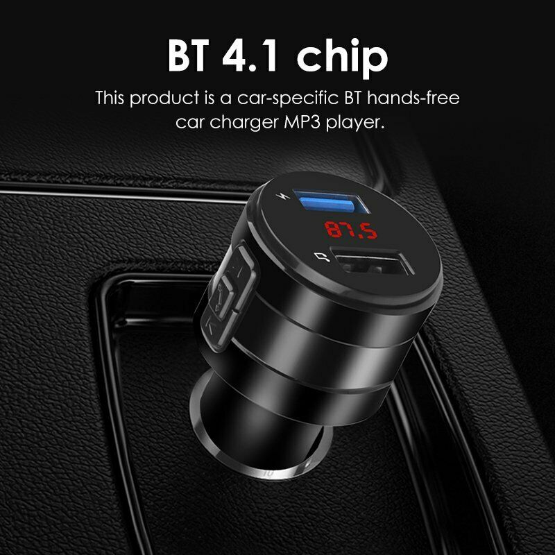 Bluetooth Wireless Handsfree Car FM Transmitter MP3 Player 2 USB Charger Kit kf