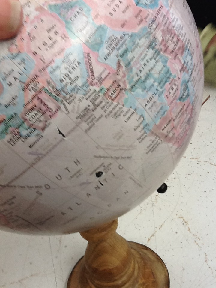Wooden Tabletop World Globe Earth